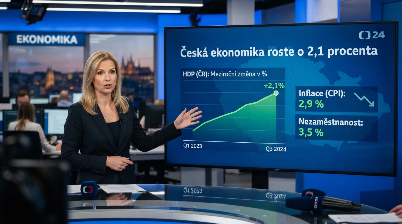 Česká ekonomika roste o 2,1 procenta, inflace brzdí pokles úrokových sazeb