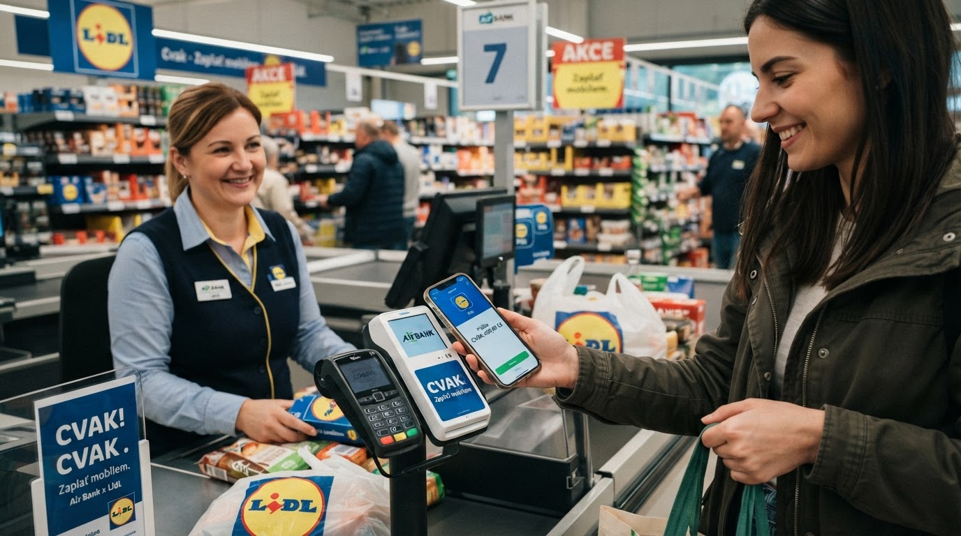 Lidl zavádí novou platební metodu Cvak ve spolupráci s Air Bank